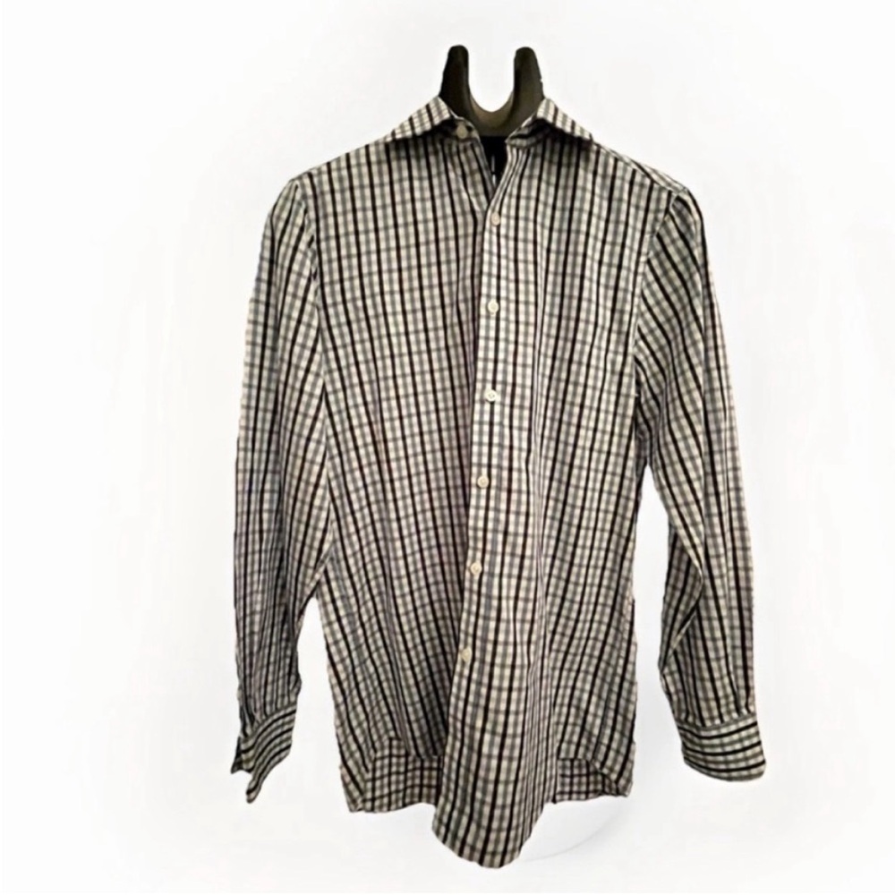 Michael Kors Men's Dress Shirt 14.5 32-33 Blue/White